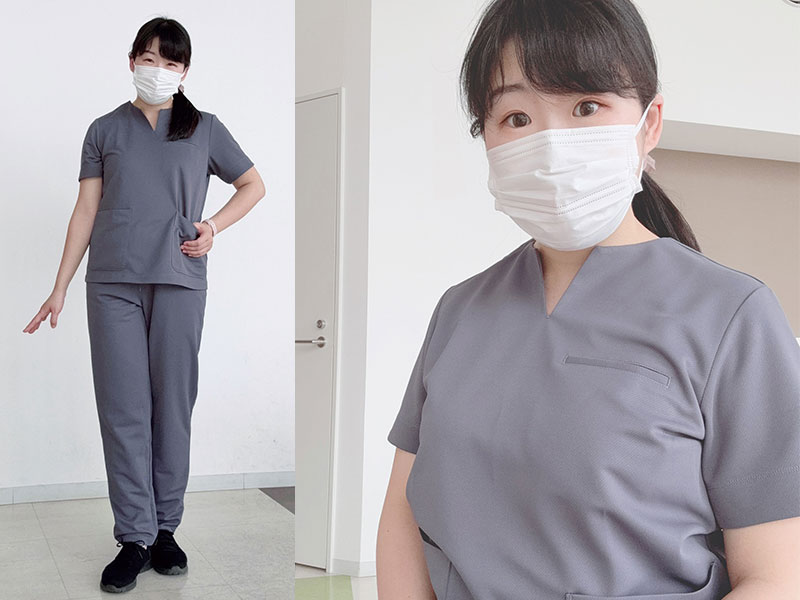 涼しいレディーススクラブ クールテックを糖尿病内分泌内科の医師が試着してみました【着用レビュー】