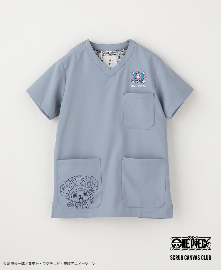 Scrub Canvas Club:ONE PIECEスクラブトップス(男女兼用)/